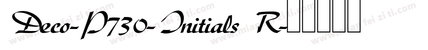 Deco-P730-Initials R字体转换